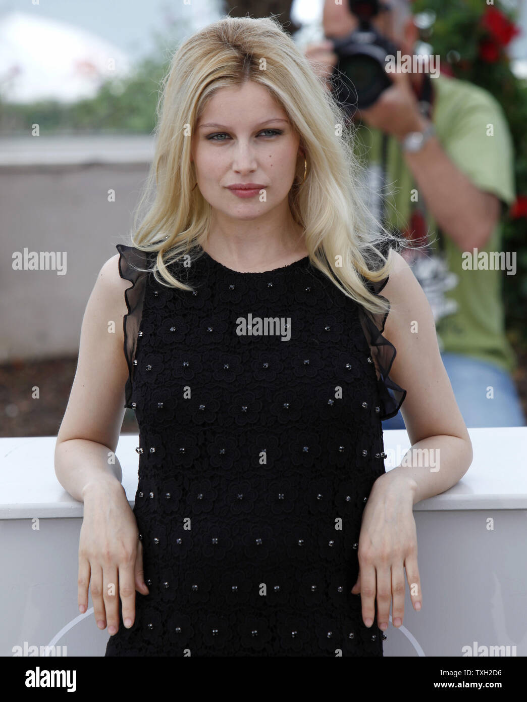 Actress Laetitia Casta arrives at a photocall for the film 'Visage' at the 62nd annual Cannes Film Festival in Cannes, France on May 23, 2009.   (UPI Photo/David Silpa) Stock Photo