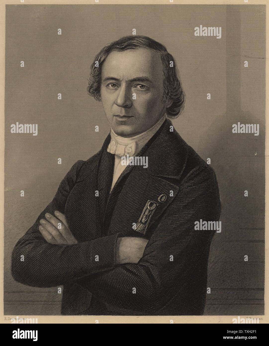 Jean Baptiste Dumas (1814-1884) French chemist.  From James Sheridan Muspratt "Chemistry" (London, c1860). Engraving. Stock Photo