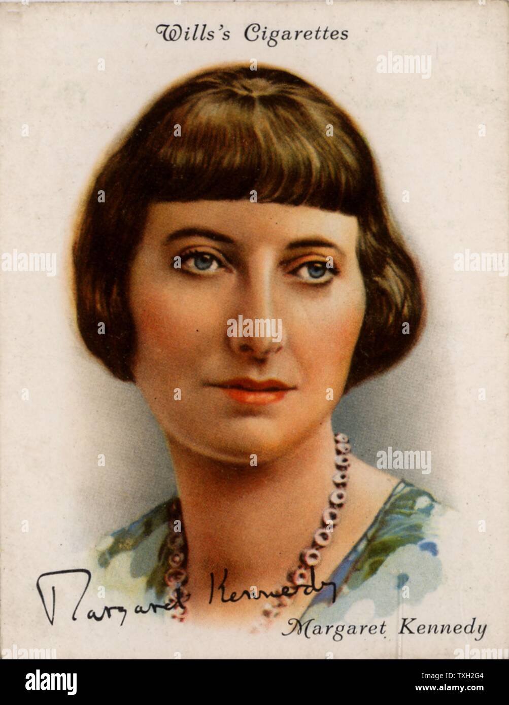 Margaret Moore Kennedy (1896-1967), British novelist and playwright, best remembered for 'The Constant Nymph' (1924) which was dramatised in 1926 and filmed several times.  From a series of cards of 'Famous British Authors' (London, 1937). Stock Photo