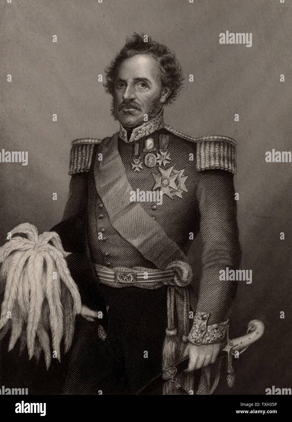 George Lacy Evans (1787-1870) British general, born at Moig, Ireland. In the Napoleonic Wars he served in the Peninsular campaign, and was present at Quatre Bras and at Waterloo. In the Crimean (Russo-Turkish) War (1853-1856) he commanded the British 2nd Division. Stock Photo