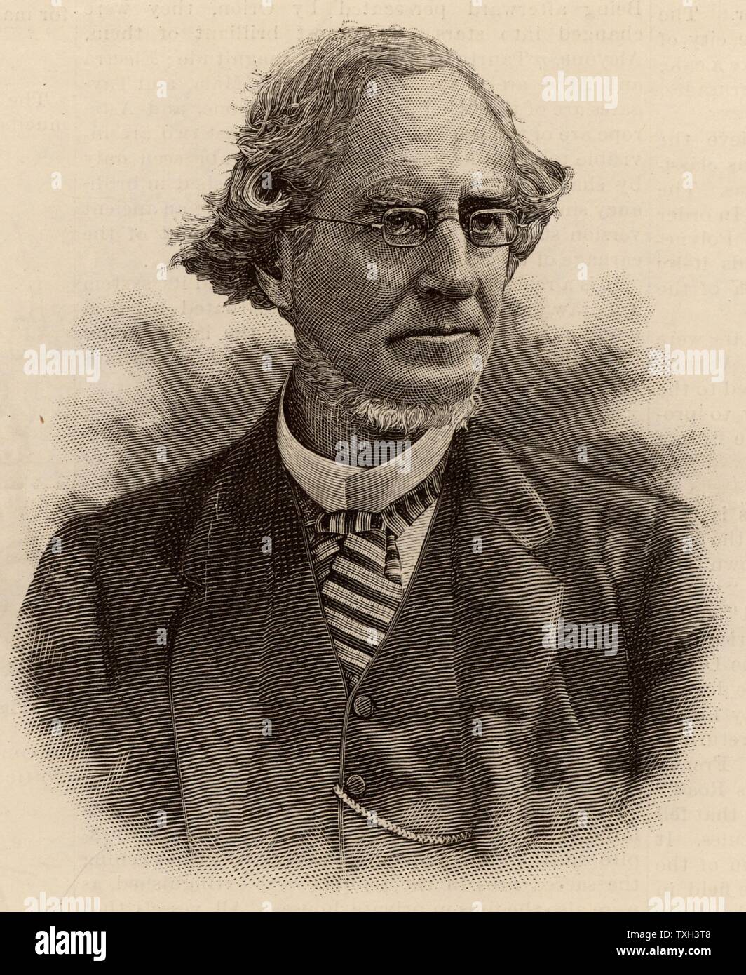 James Curtis Booth (1810-1888) American chemist, born in Philadelphia.  The first state geologist for Delaware.  Smelter and refiner to the US Mint (1849-1888).  Engraving from 'Scientific American'  (New York, 9 June 1888). Stock Photo