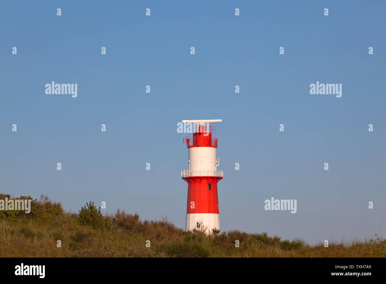 geography / travel, Germany, Lower Saxony, East Frisian Islands, Borkum, flare in the dunes, Additional-Rights-Clearance-Info-Not-Available Stock Photo