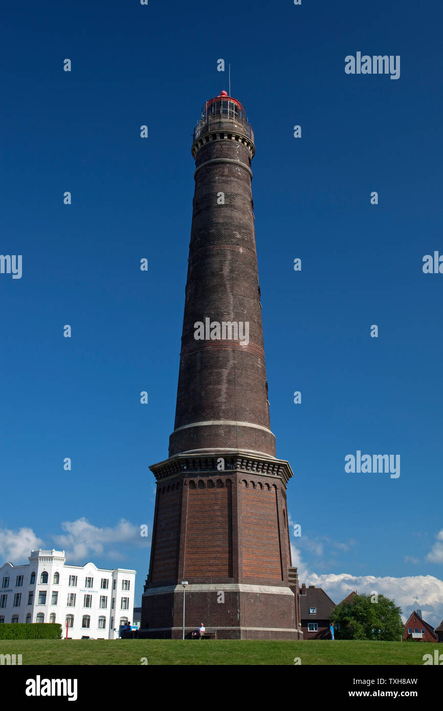 geography / travel, Germany, Lower Saxony, East Frisian Islands, Borkum, New lighthouse, Additional-Rights-Clearance-Info-Not-Available Stock Photo