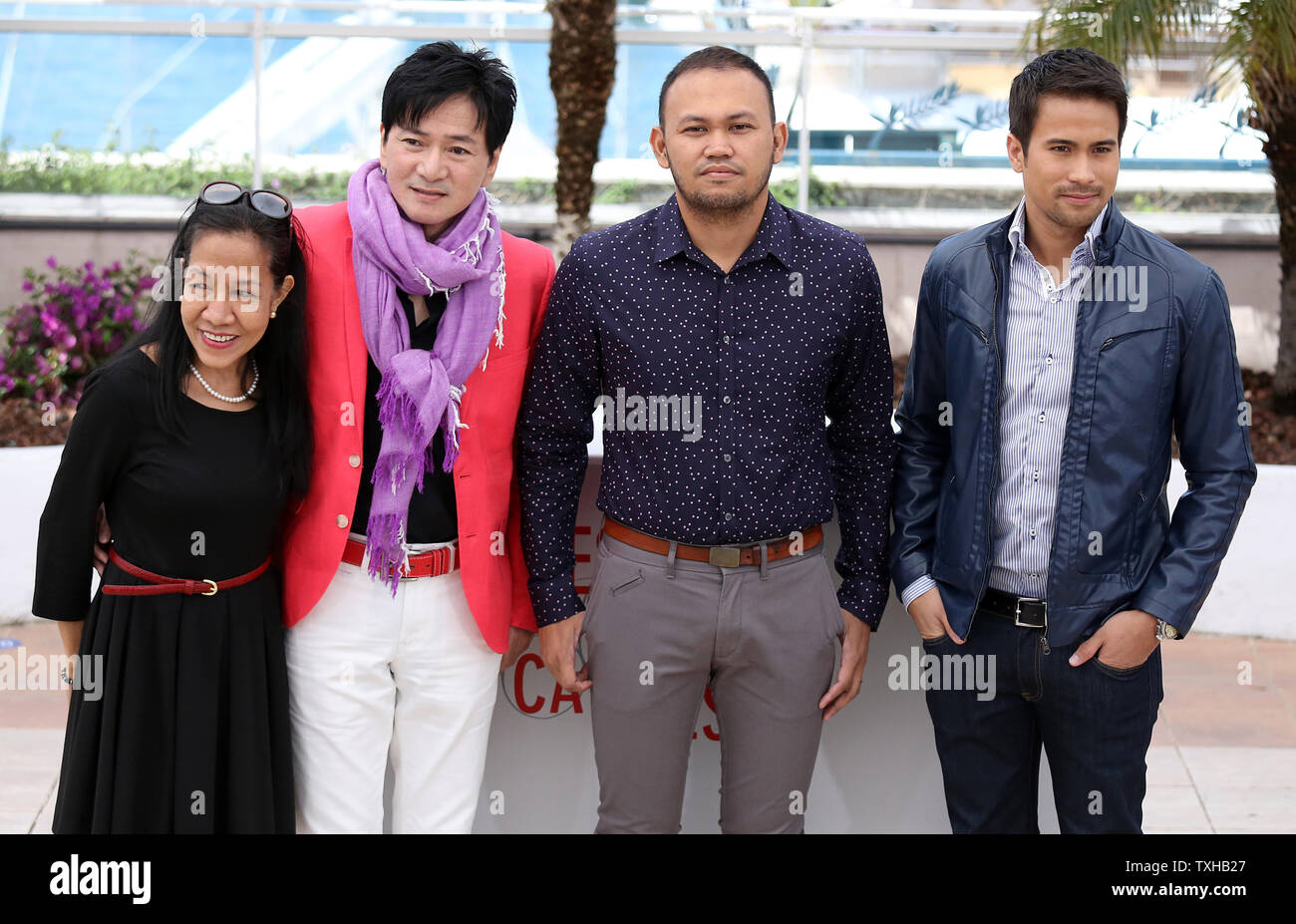 (From R to L) Sam Milby, Adolfo Alix Jr., Jacky Woo and unidentified ...