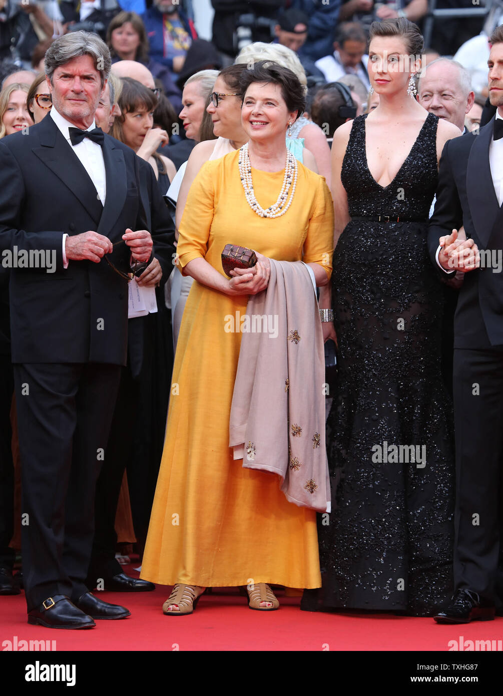 Isabella Rossellini (L) and Elettra Rossellini Wiedemann arrive on the red carpet before the screening of the film 'Sicario (Hitman)' during the 68th annual Cannes International Film Festival in Cannes, France on May 19, 2015.  Photo by David Silpa/UPI Stock Photo