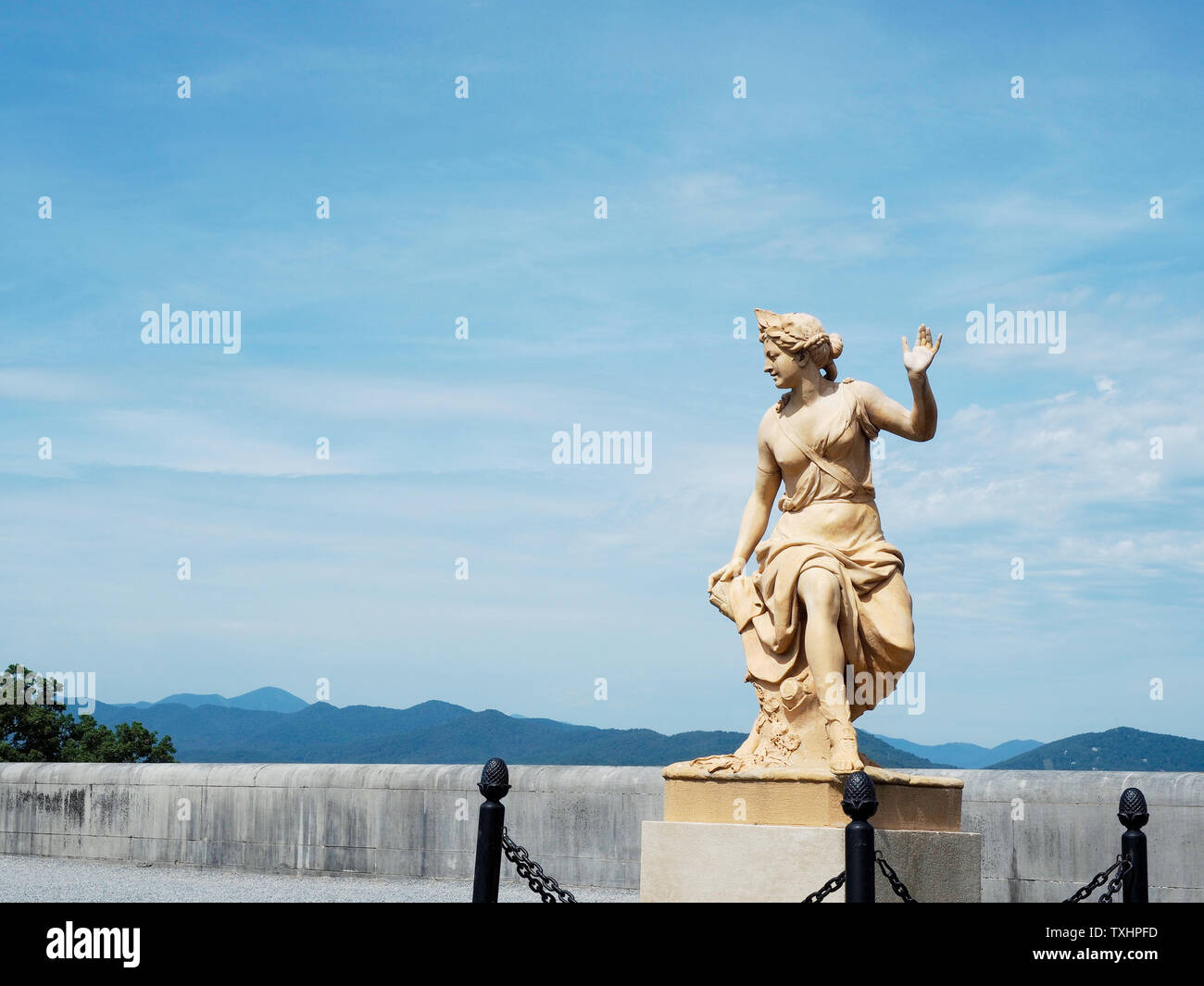 Statue in courtyard at Biltmore Estates in Asheville NC Stock Photo Alamy