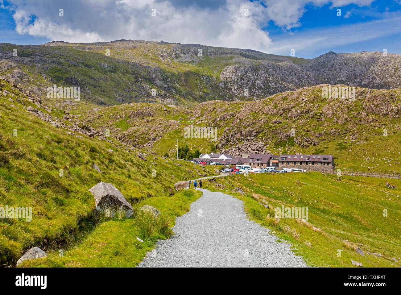 Approaching the Pen Y Pass car park on the Miners Track, Snowdonia