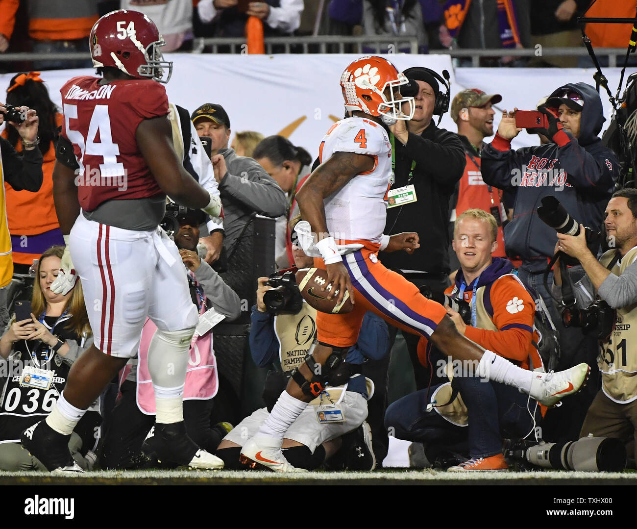 Clemson Tigers Quarterback Deshaun Watson 4 Scrambles Into
