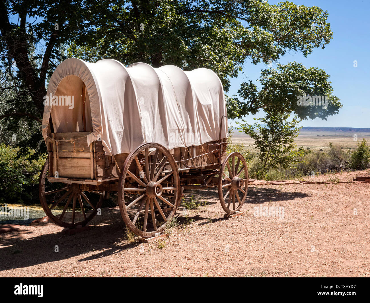 Chuck covered wagon at the Pipe Spring National monument in Arizona USA Stock Photo