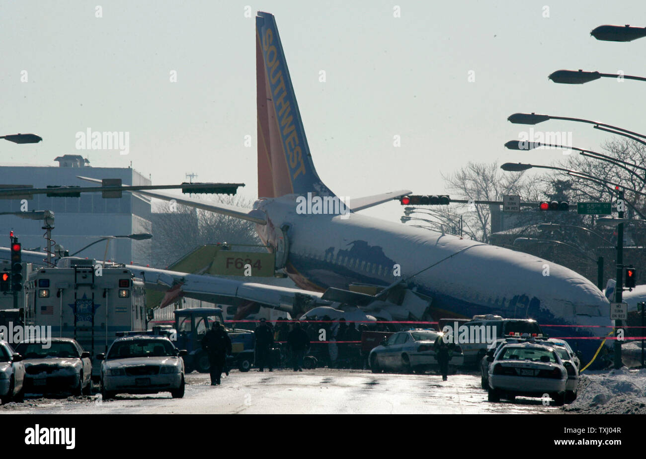 A Southwest Airlines jet that tried to land Thursday evening amid heavy