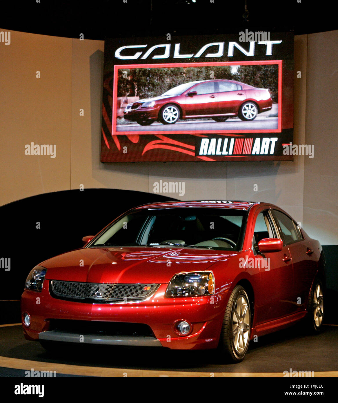 Mitsubishi introduces the 2007 Galant Ralliart edition at the 2006 Chicago Auto Show on February 8, 2006 at McCormick Place in Chicago. (UPI Photo/Brian Kersey) Stock Photo