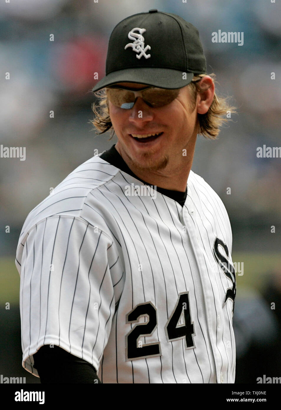 Chicago White Sox third baseman Joe Crede walks back to the dugout during  the eighth inning against the Kansas City Royals on April 19, 2006 in  Chicago. Crede and catcher A.J. Pierzynski