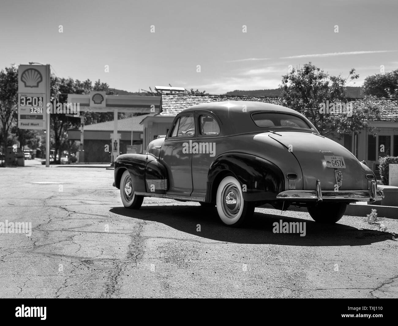 Classic Chevrolet Sedan in Kanab Utah USA Stock Photo