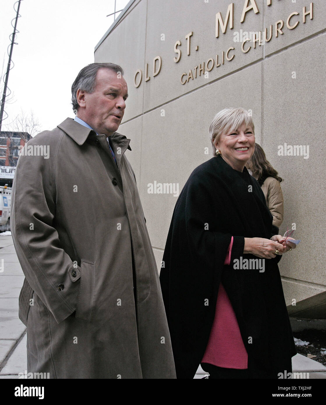 Chicago Mayor Richard M. Daley, left, and his wife Maggie walk into Old
