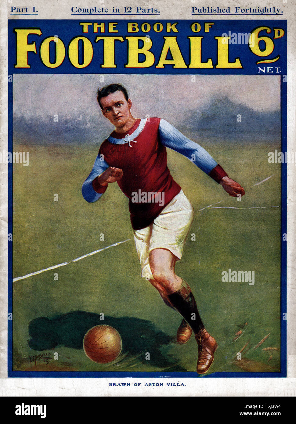 1905 The Book of Football front page No. 1 Edition Cover shows Aston ...