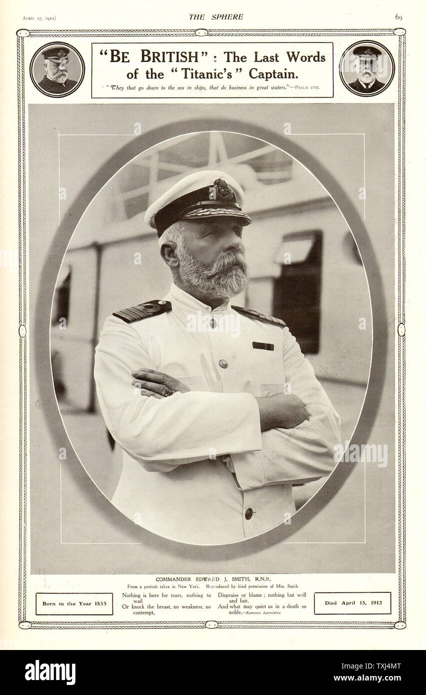 Titanic Captain Smith Stock Photo - Alamy