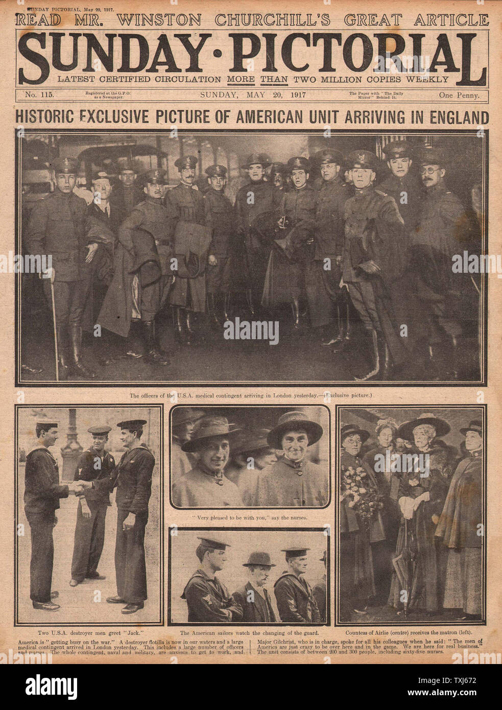 American troops ww1 hi-res stock photography and images - Alamy