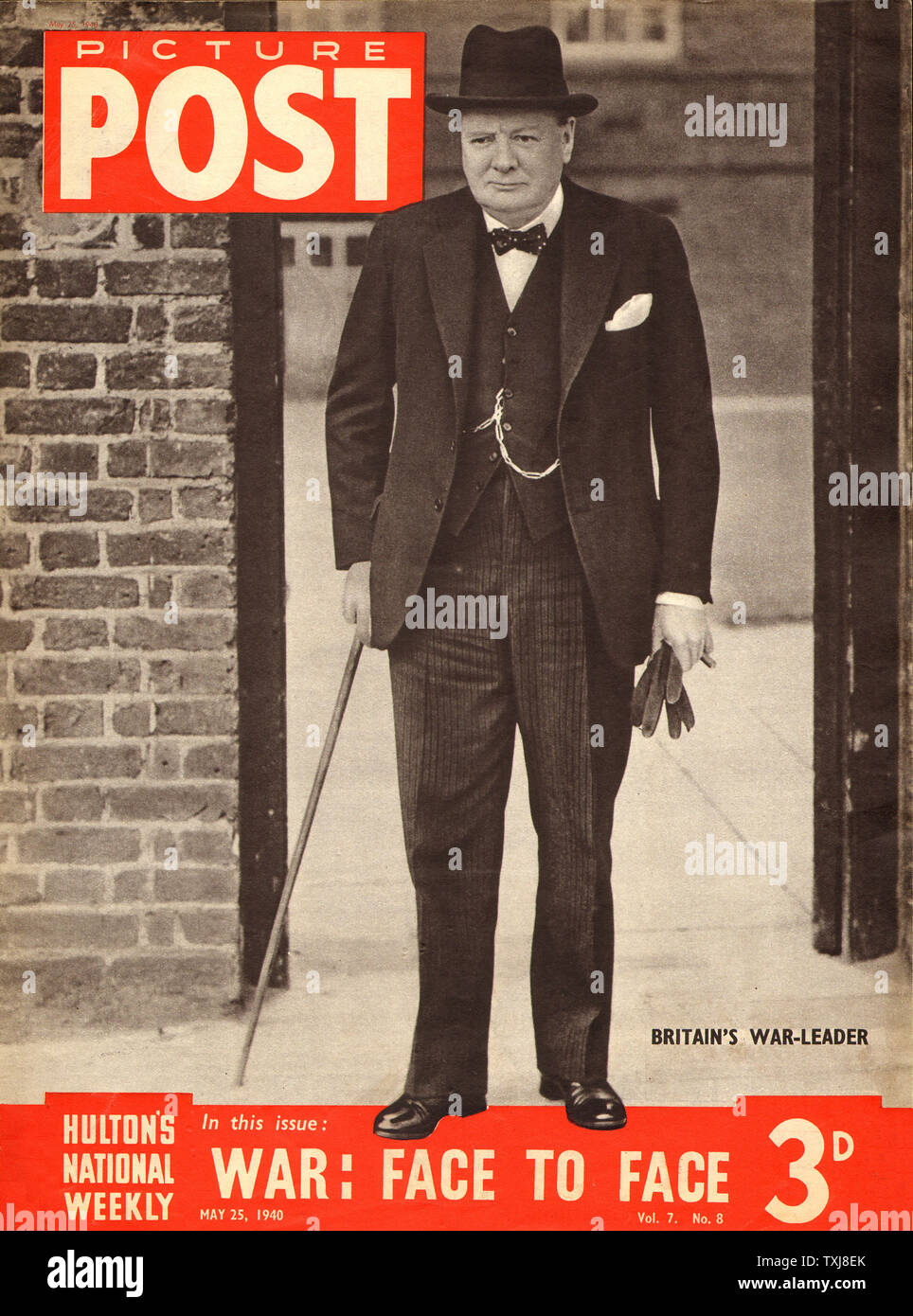 1940 Picture Post Winston Churchill, Prime Minister Stock Photo