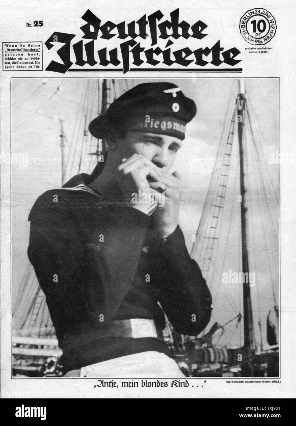 1942 Deutscher Illustrierte Kriegsmarine German navy sailor Stock Photo
