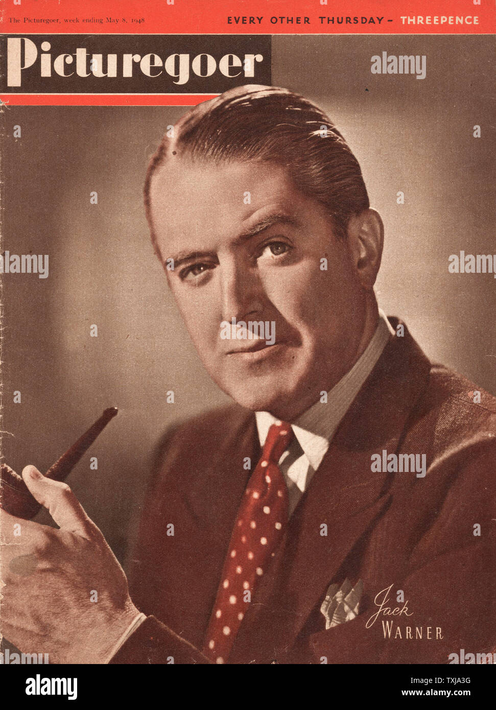 1948 Picturegoer magazine front page actor Jack Warner Stock Photo