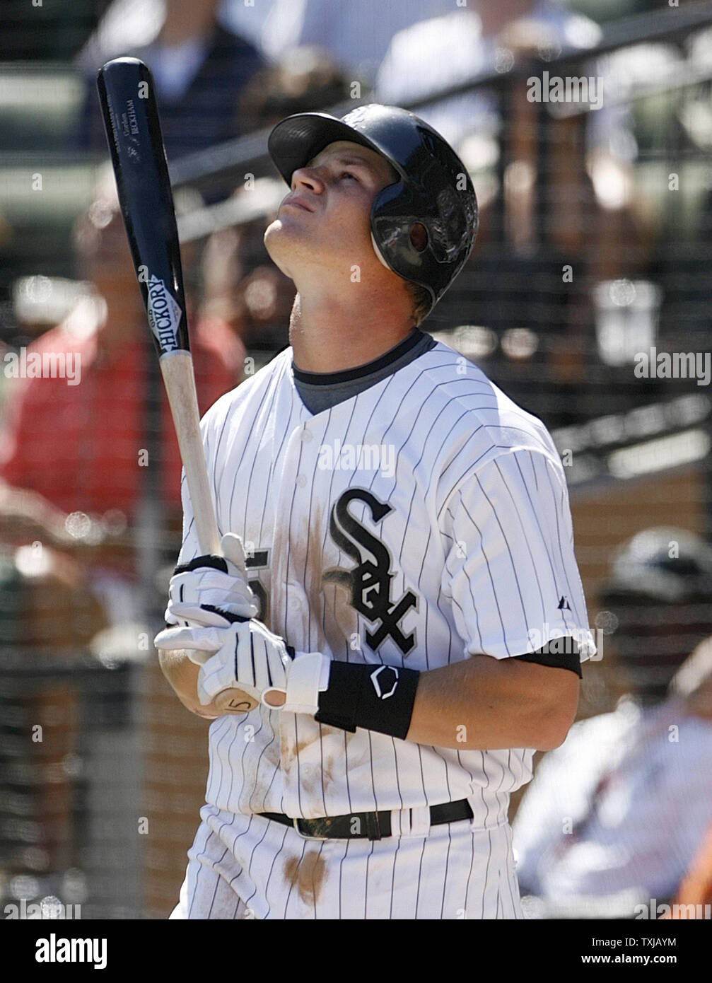 Chicago White Sox's Gordon Beckham right,celebrates with teammate