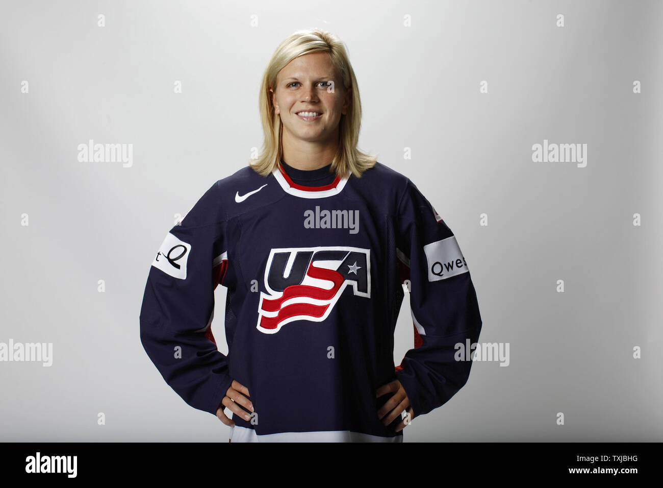 Women's Ice Hockey player Natalie Darwitz poses for a portrait at the