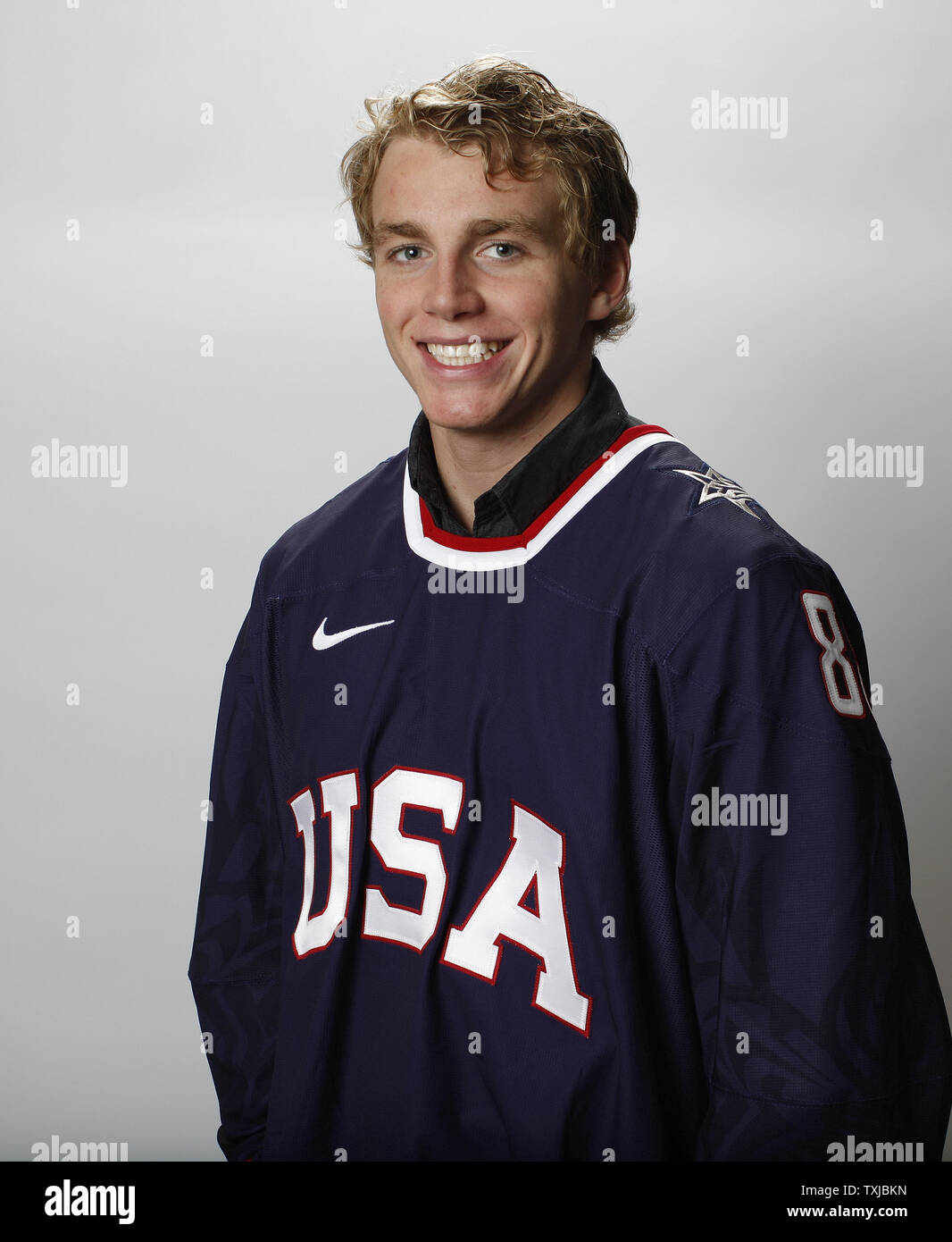 Men's Ice Hockey player Patrick Kane poses for a portrait at the