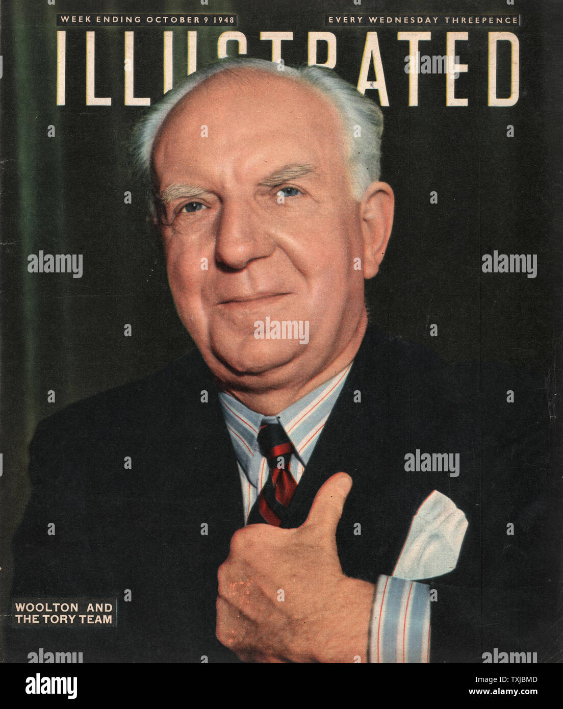 1948 Illustrated magazine front page Lord Woolton Stock Photo