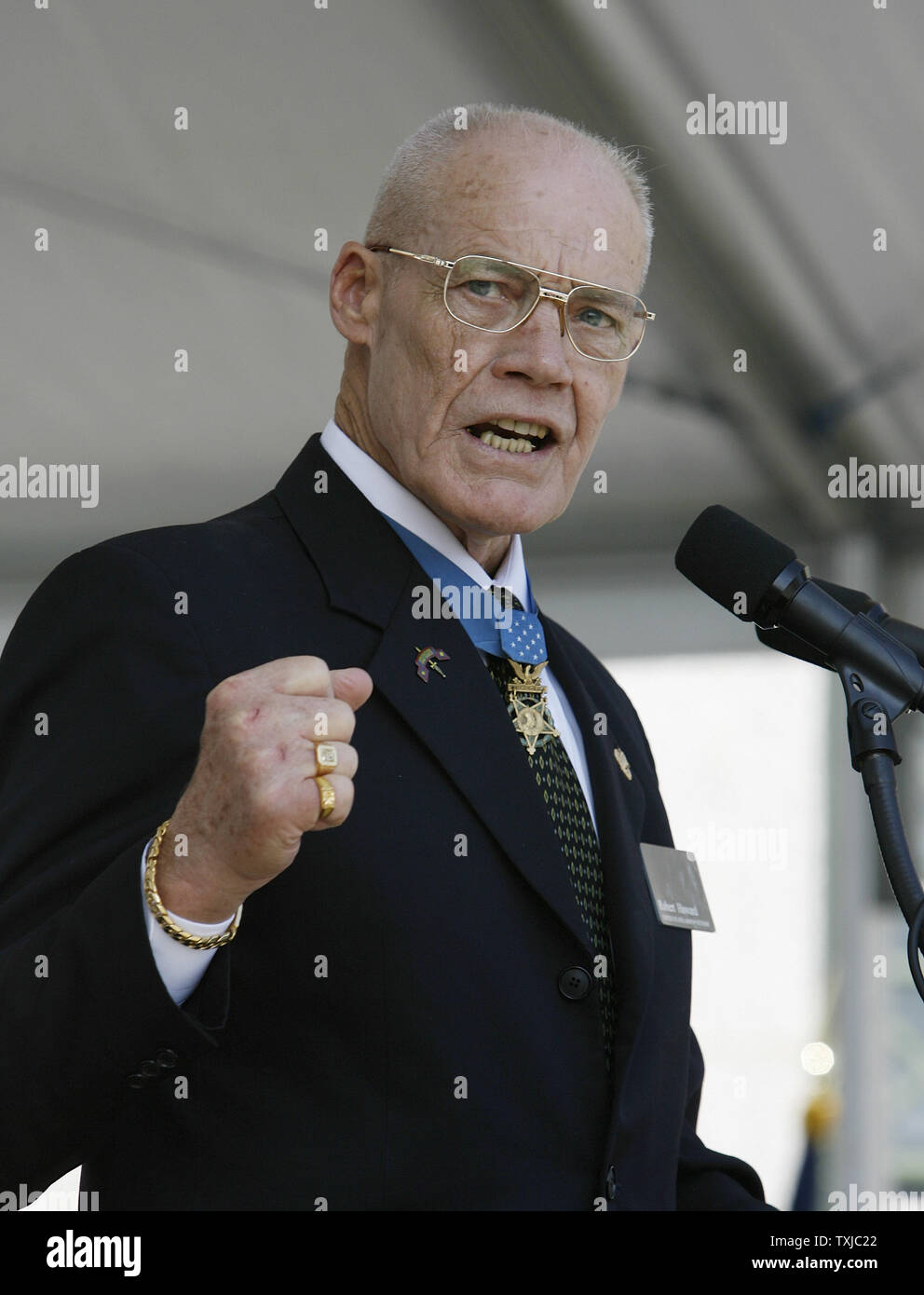 Medal Of Honor Recipient And President Of The Society Of The 