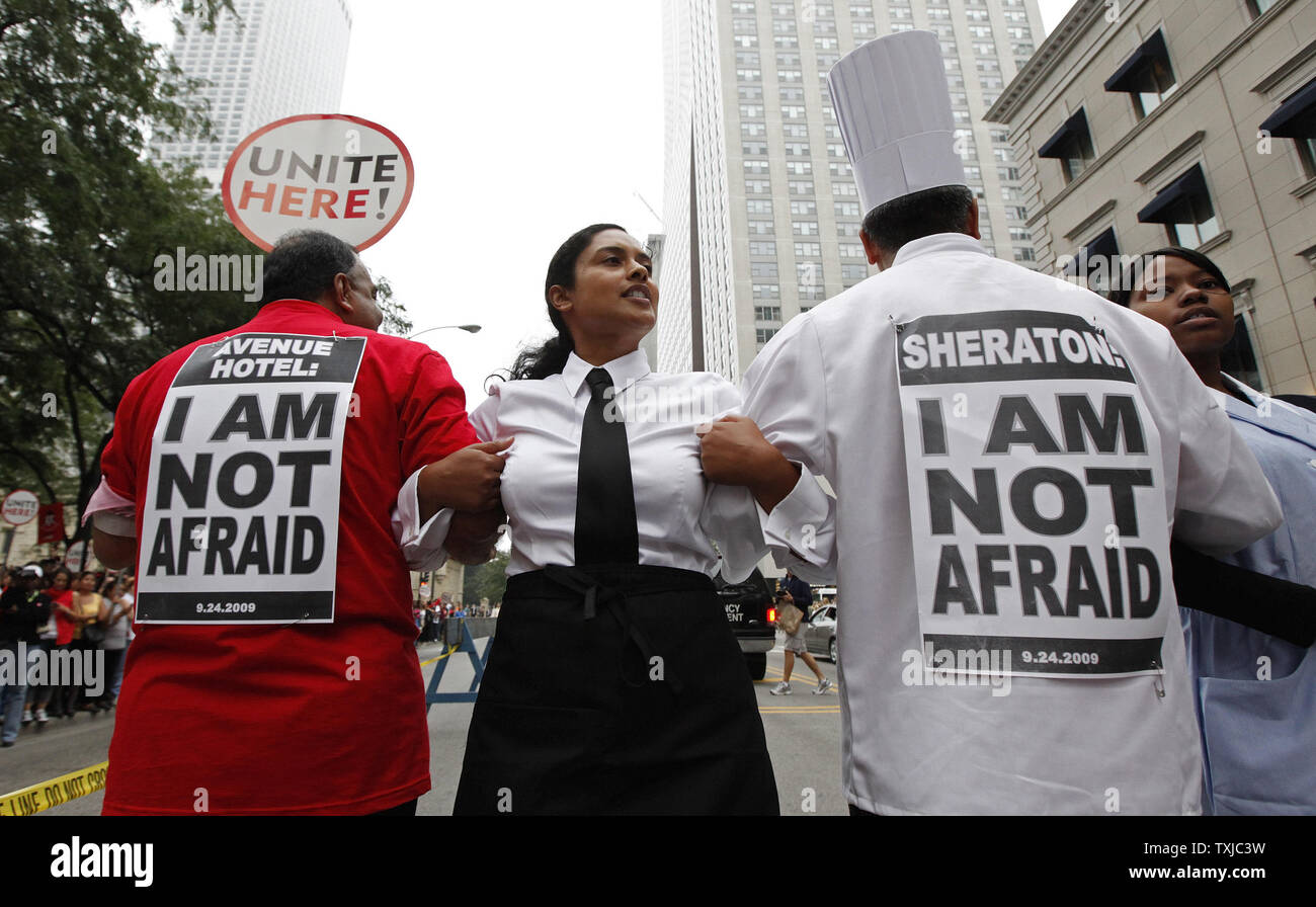 Susan Tynan A Park Hyatt Employee And Other Union Workers Protest