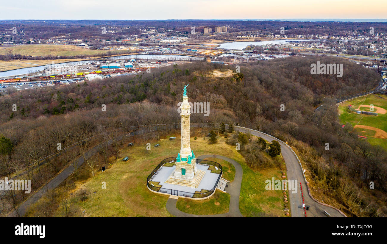 New haven connecticut ct east rock park soldiers monument hires stock