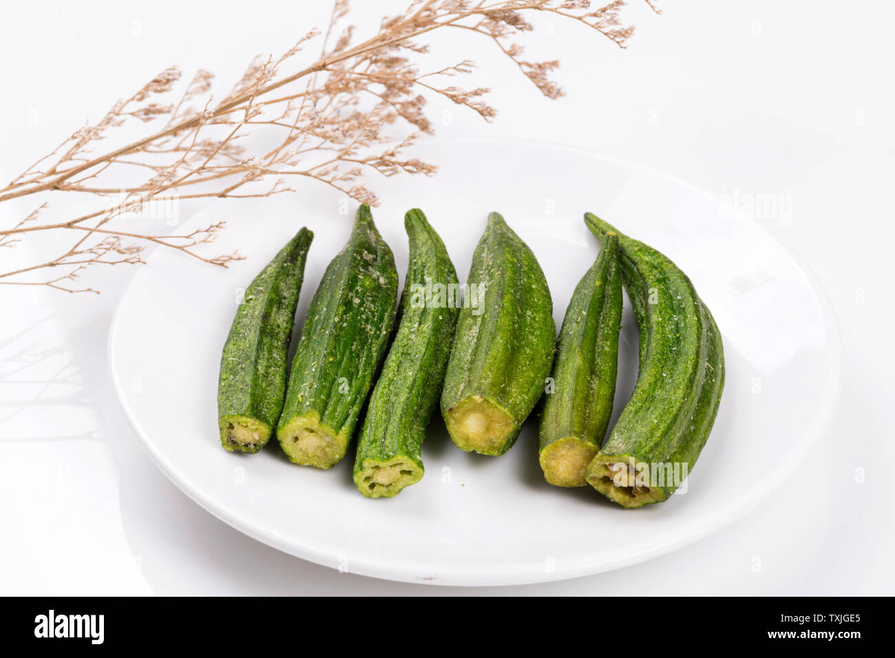 Dried okra Stock Photo Alamy