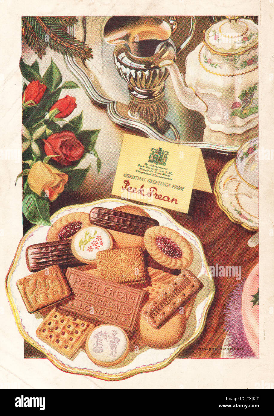 1947 UK Magazine Peek Frean Biscuits Advert Stock Photo