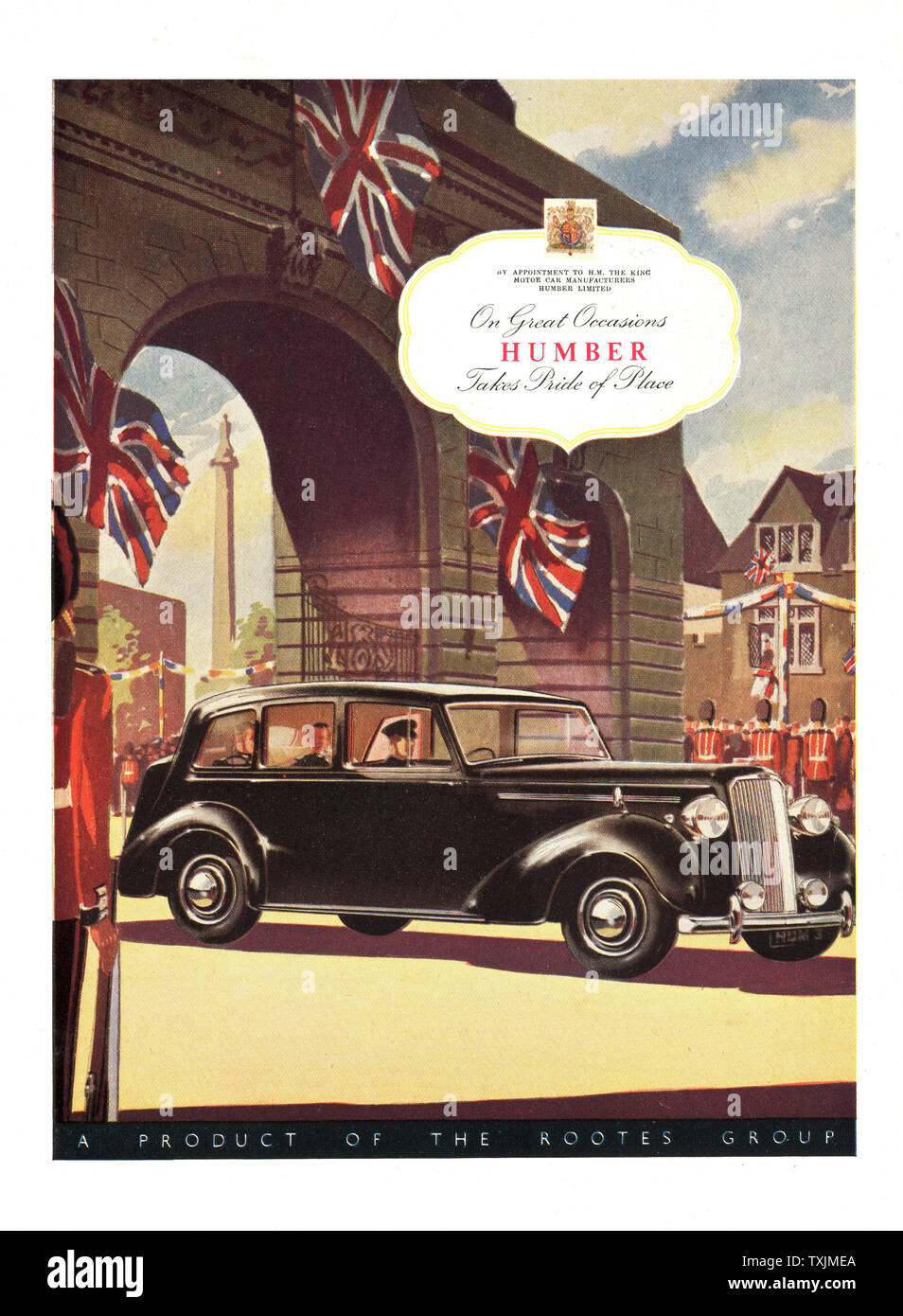 1946 UK Magazine Humber Car Advert Stock Photo