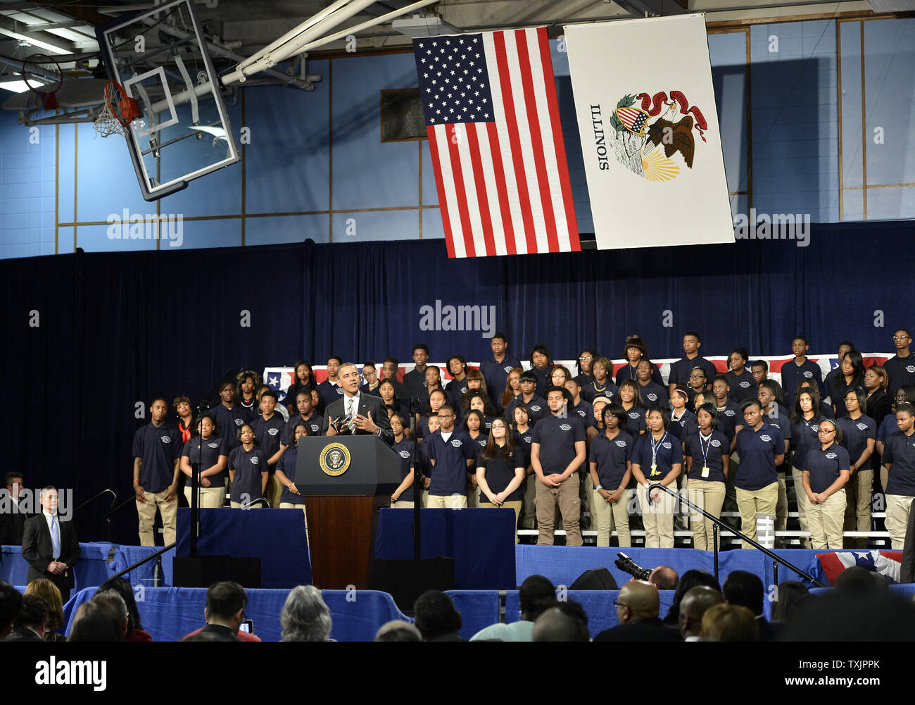 U S President Barack Obama Addresses Students And Invited Guests