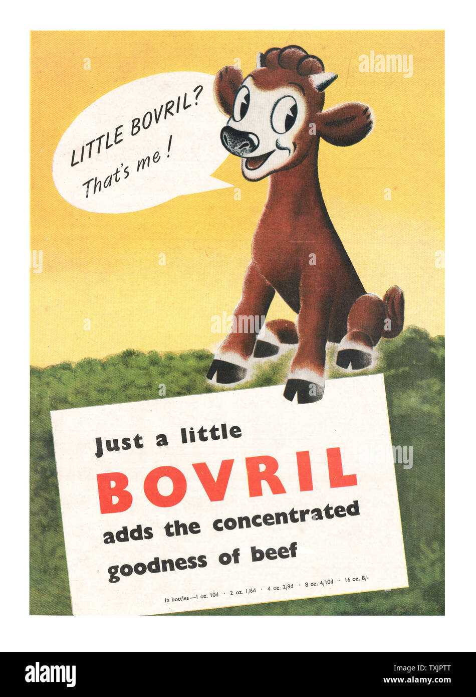 1947 UK Magazine Bovril Advert Stock Photo