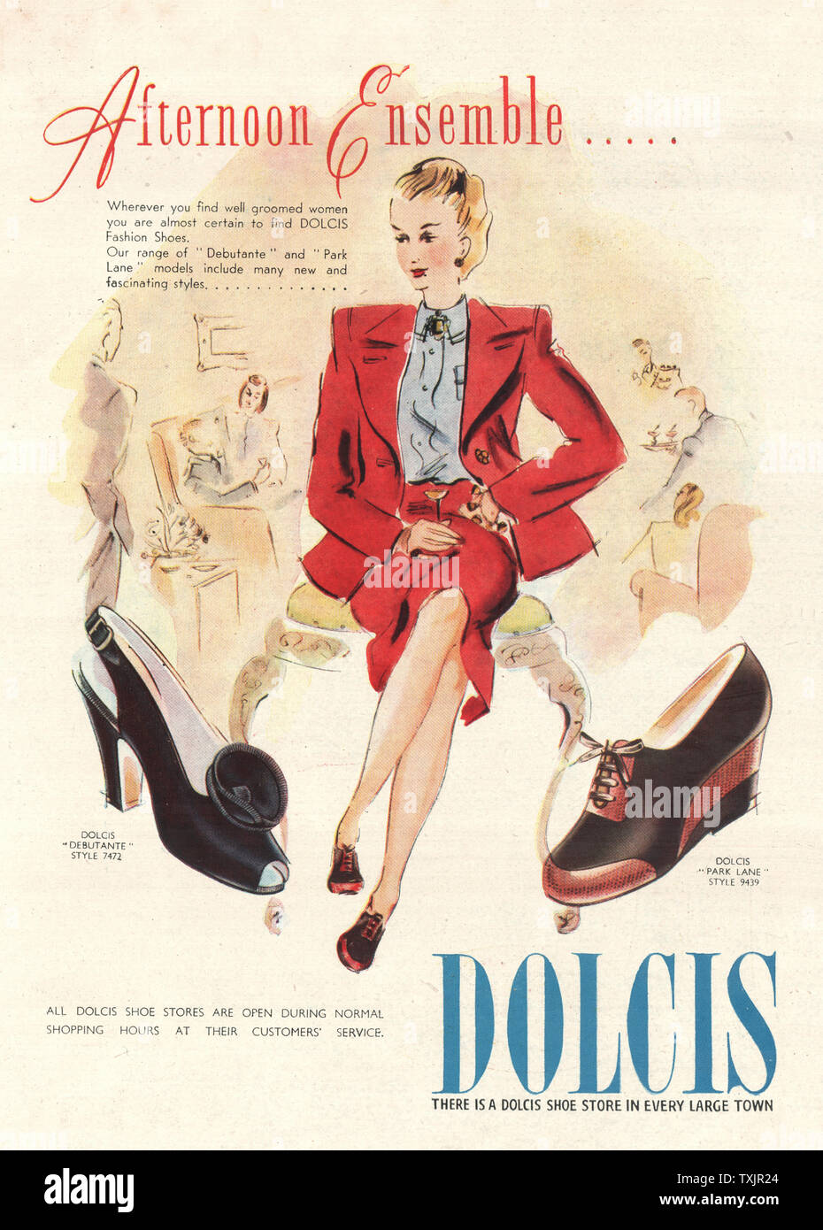 1946 UK Magazine Dolcis Shoes Advert Stock Photo - Alamy