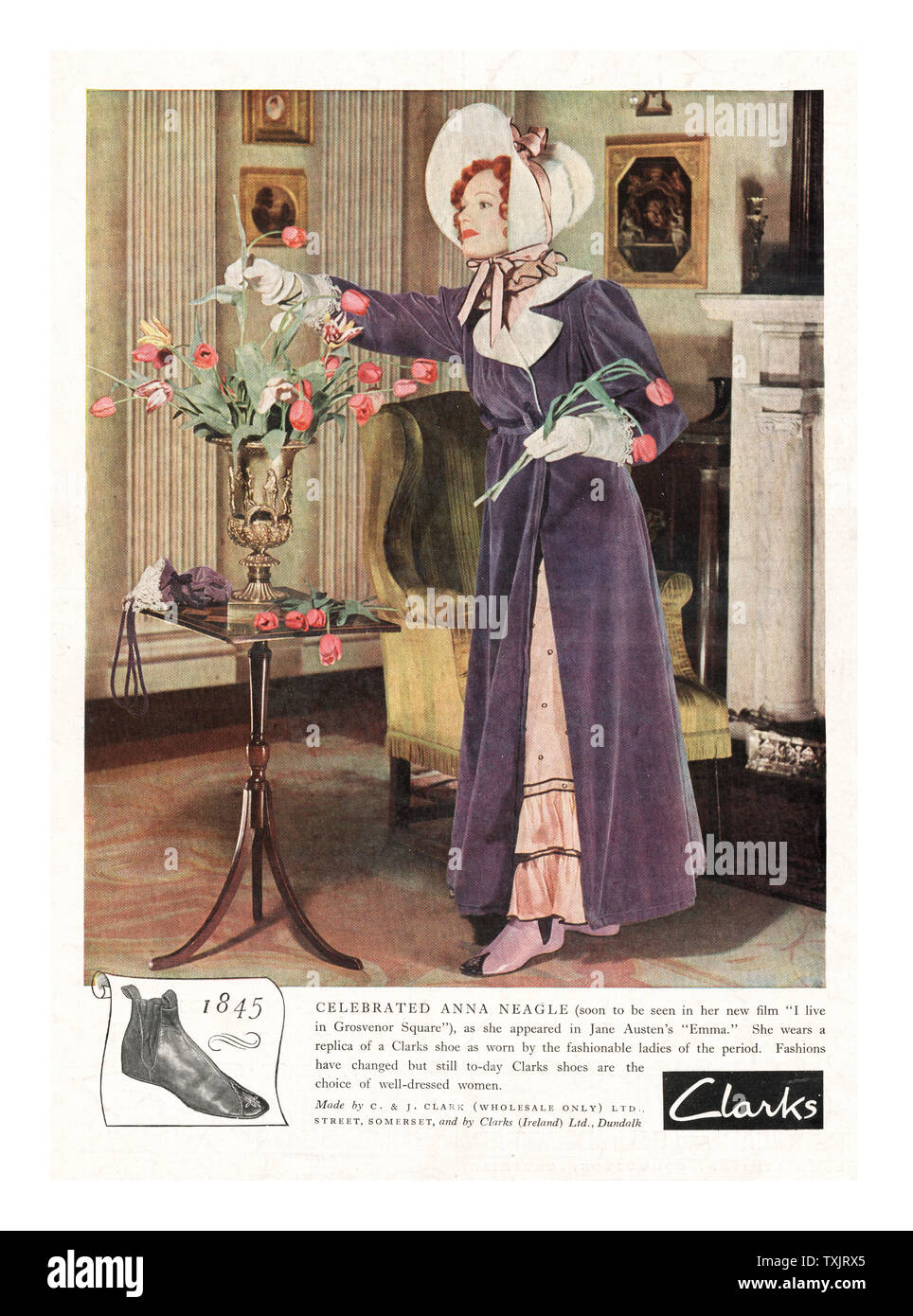1945 UK Magazine Clarks Shoes Advert Stock Photo - Alamy