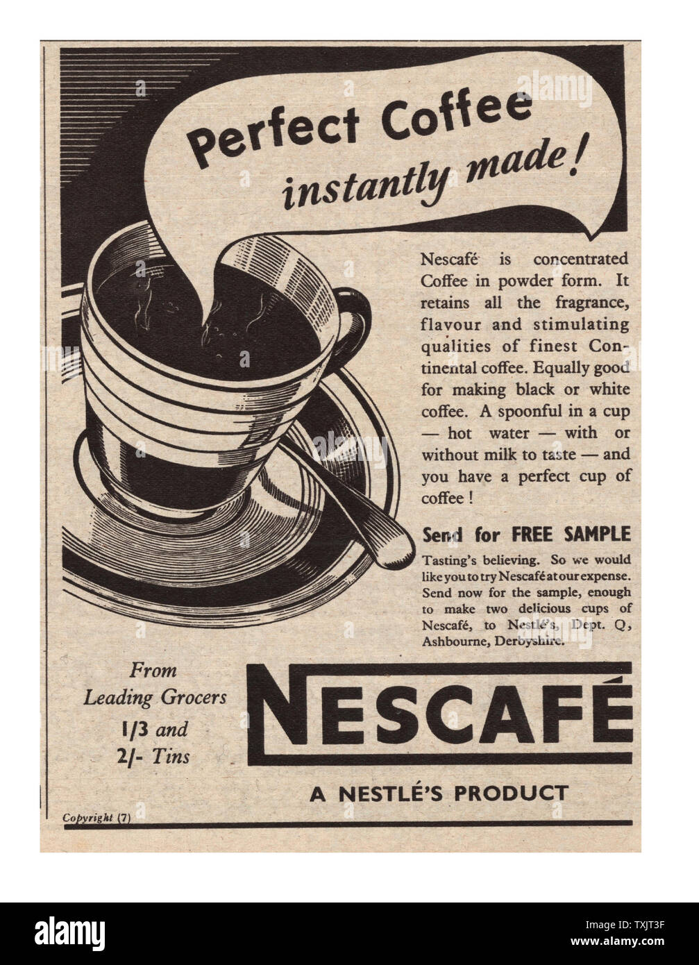Coffee Advert High Resolution Stock Photography And Images Alamy