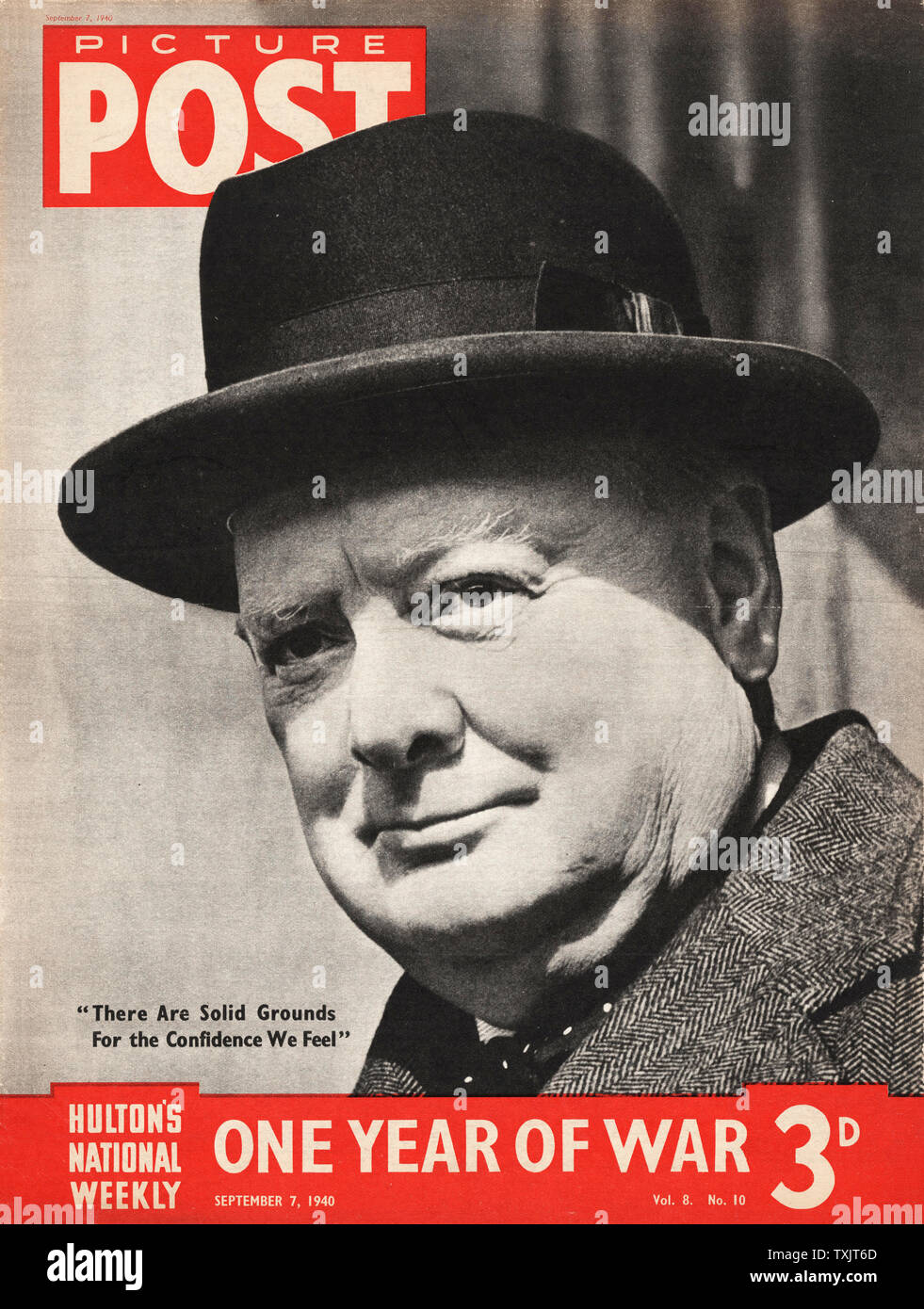 1940 Picture Post Prime British Minister Winston Churchill Stock Photo