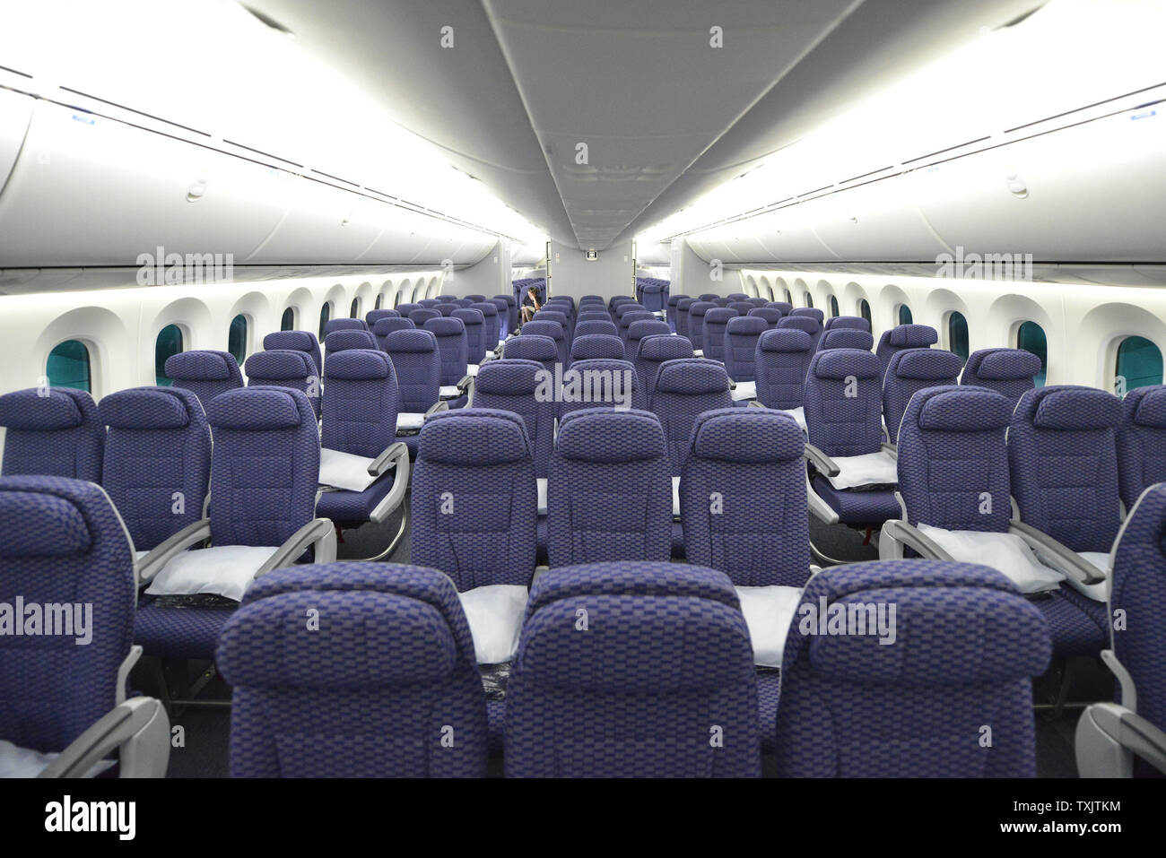 The Coach Cabin Of A Boeing 787 Dreamliner Is Seen After A
