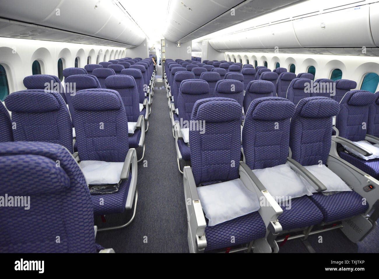 The Coach Cabin Of A Boeing 787 Dreamliner Is Seen After A Flight