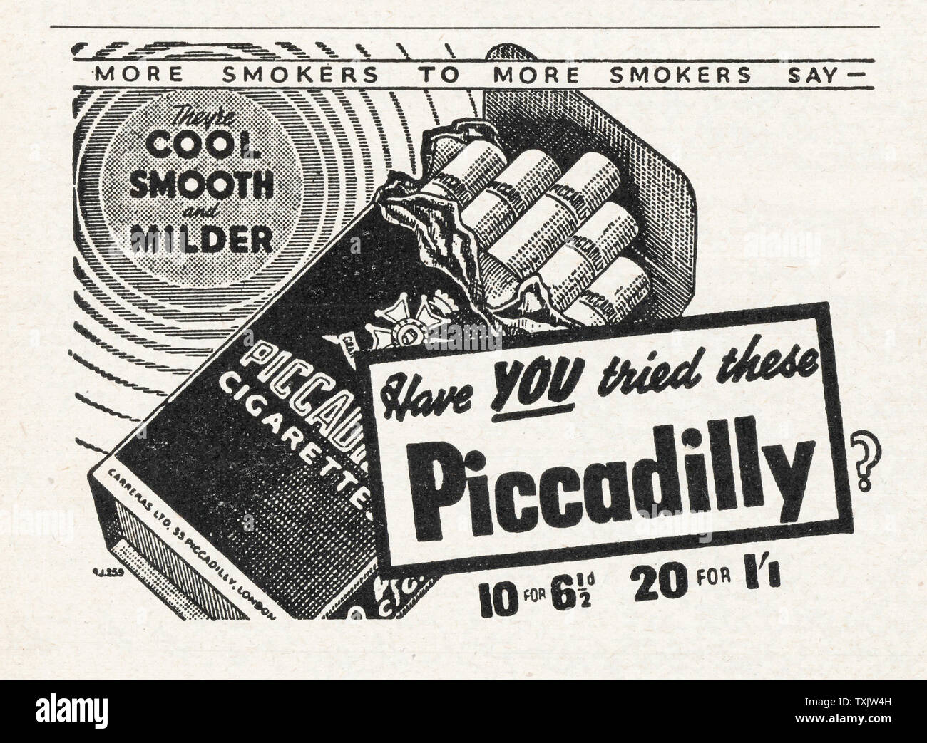 Piccadilly cigarettes hi-res stock photography and images