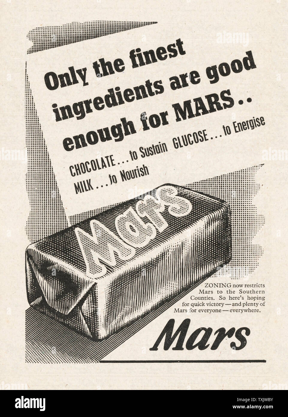 Mars bar ad hires stock photography and images Alamy
