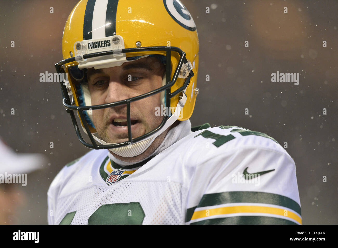 Aaron Rodgers reacts after signing the largest contract in NFL history 