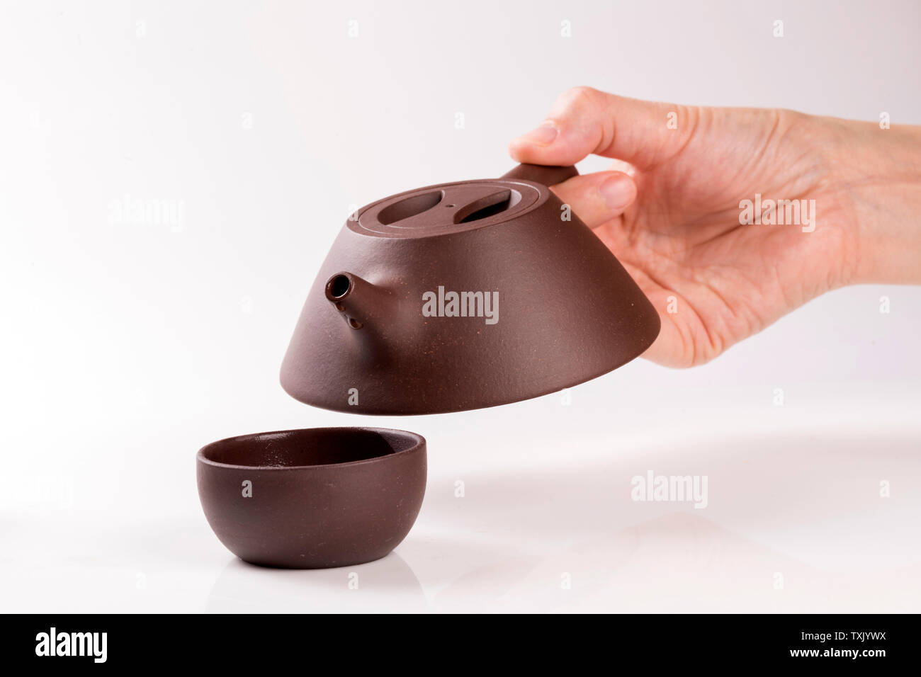 purple sand tea set Stock Photo - Alamy