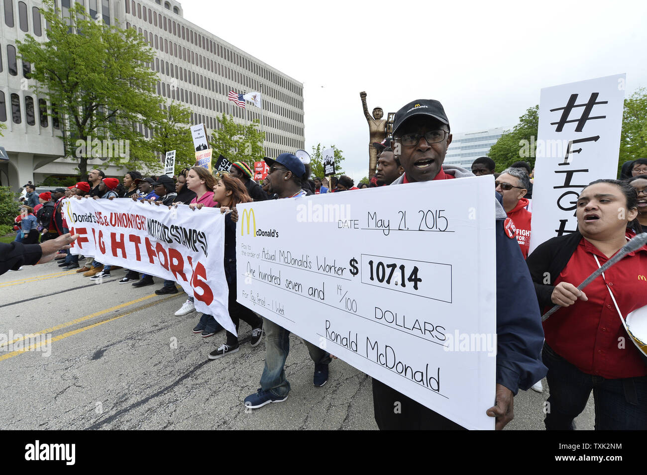 Harold Carnes Joins Other Demonstrators As They March On