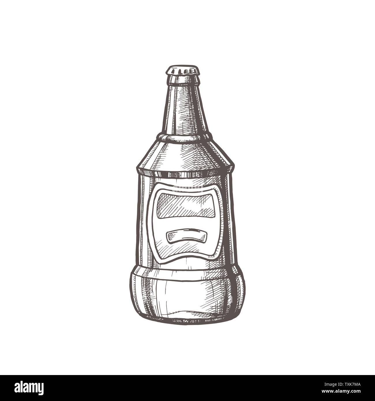 Beer Bottle Pencil Drawing