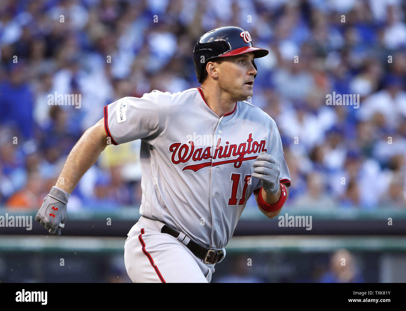 Washington Nationals' Ryan Zimmerman stands on the field after he struck  out during a baseball game against the San Francisco Giants, Tuesday, April  16, 2019, in Washington. The Giants won 7-3. (AP