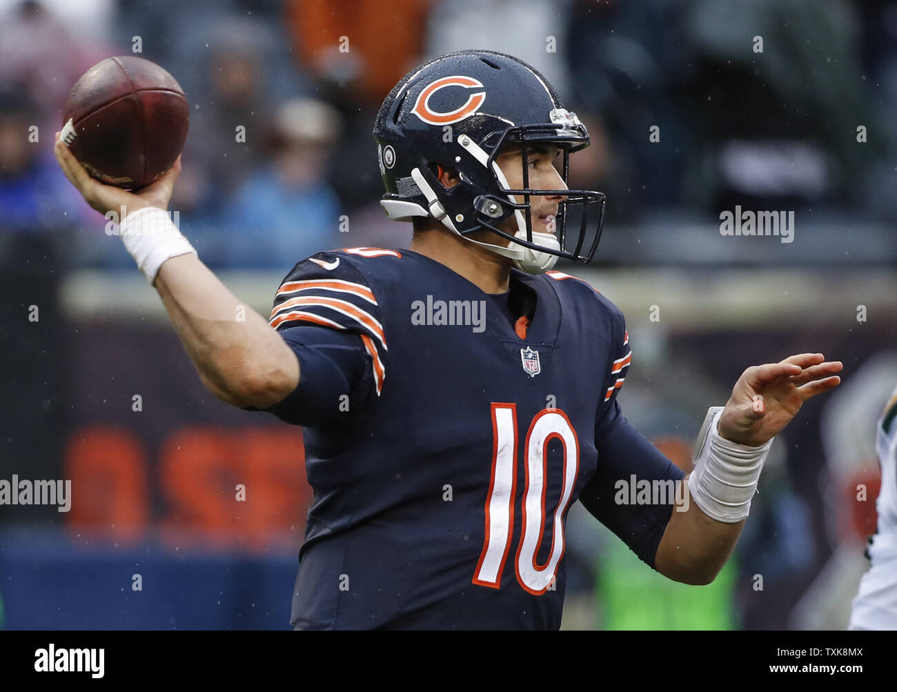 Pass of chicago bears quarterback mitchell trubisky hires stock